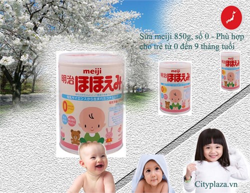 Sữa meiji số 0 hộp 850g - Sản phẩm được nhập khẩu từ Nhật Bản